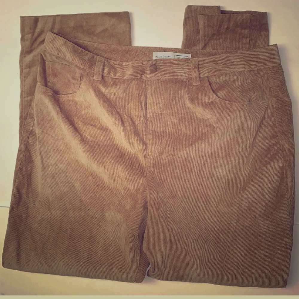 Jaclyn Smith Womens 16 Pants Casual Brown Tan